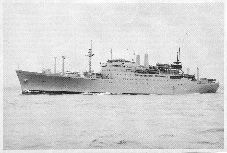 1953 Trans-Mediterranean & Transatlantic Crossing - USNS Geiger (T-AP-197)